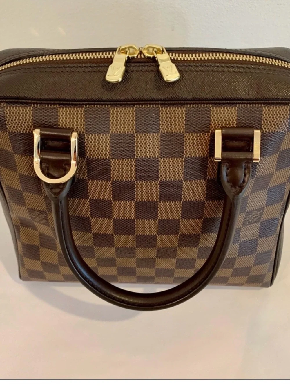 EUC Louis Vuitton Damier Ebene Brera Handbag with Dustbag - Picture 6 of 15
